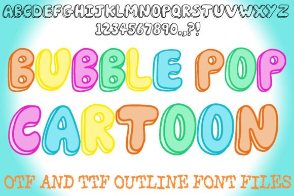 Bubble Pop Cartoon: A Playful 3D Typeface for Makers