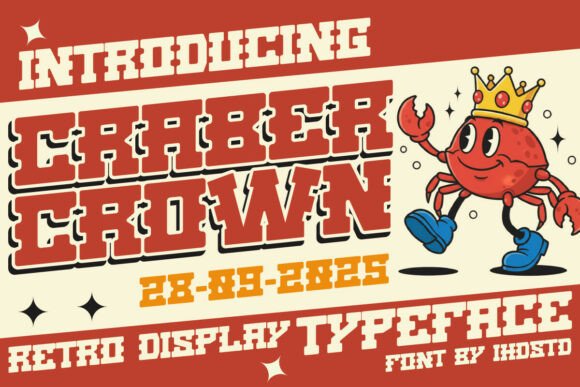 Craber Crown: The Retro Display Typeface for Bold Web Design