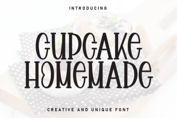 Cupcake Homemade Font for Charming Handmade Brands