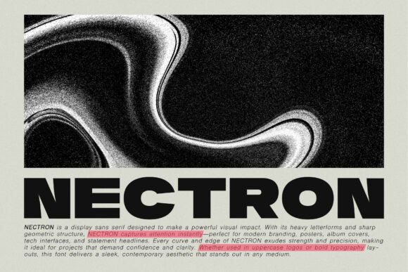 Designing Bold Headlines with the Nectron Typeface