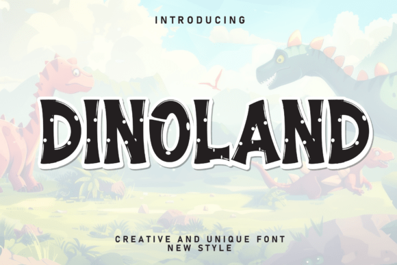 Dinoland: A Playful Display Font for Modern Web Design