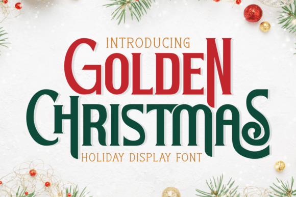 Golden Christmas Font for Festive Business Branding