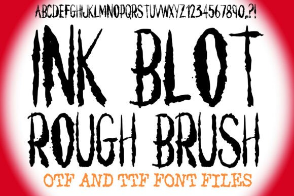 Ink Blot Rough Brush: A Bold Display Font for Makers