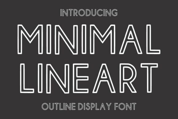 Minimal Line Art: A Refined Display Font for Editorial Design