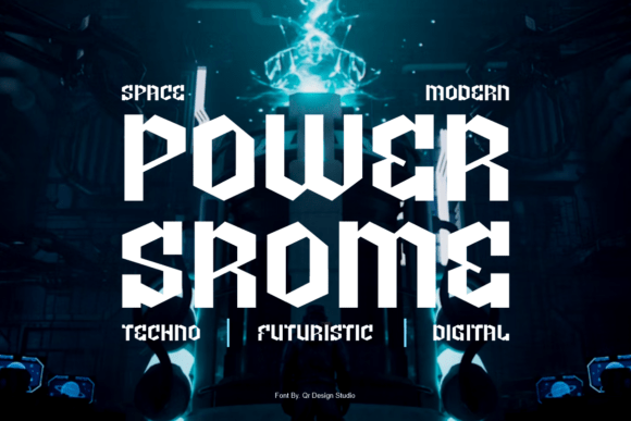 Power Srome: A Bold Display Font for Makers