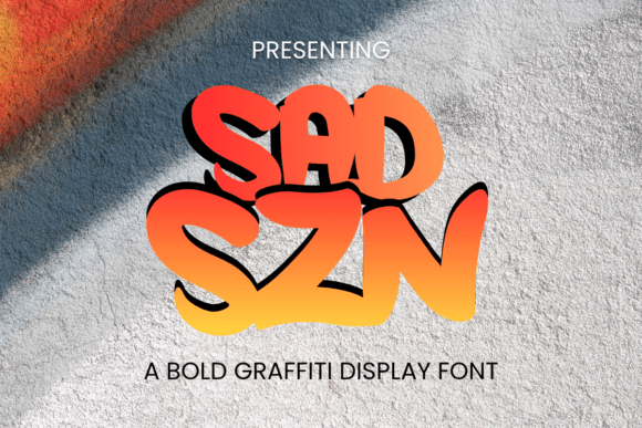 Sad Szn: A Bold Graffiti Display Font for Urban Editorial Design