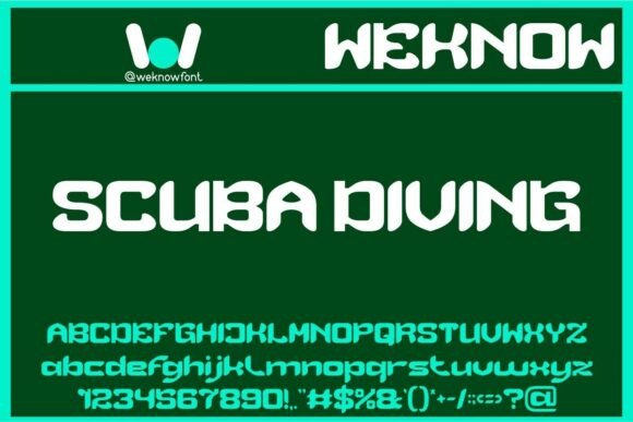 Scuba Diving Font: A Techno Display for Modern Headlines