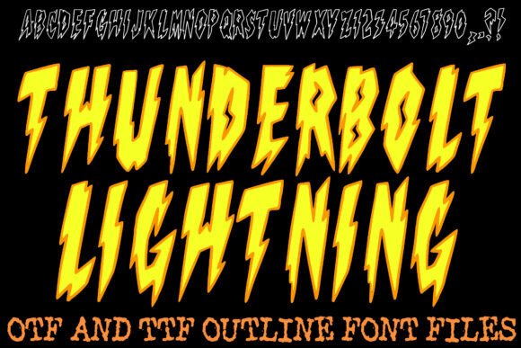 Thunderbolt Lightning Font for High-Impact Web Design