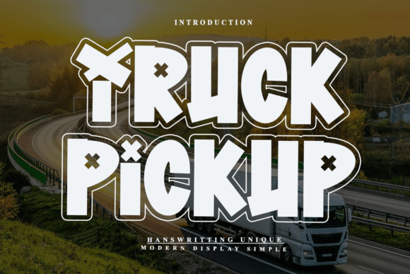 Truck Pickup: The Edgy Display Font for Urban Web Design